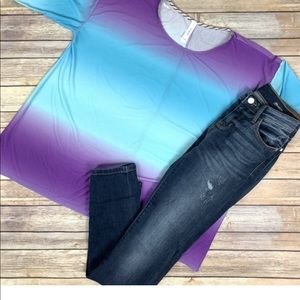 Top NWOT med Purple blue ombre